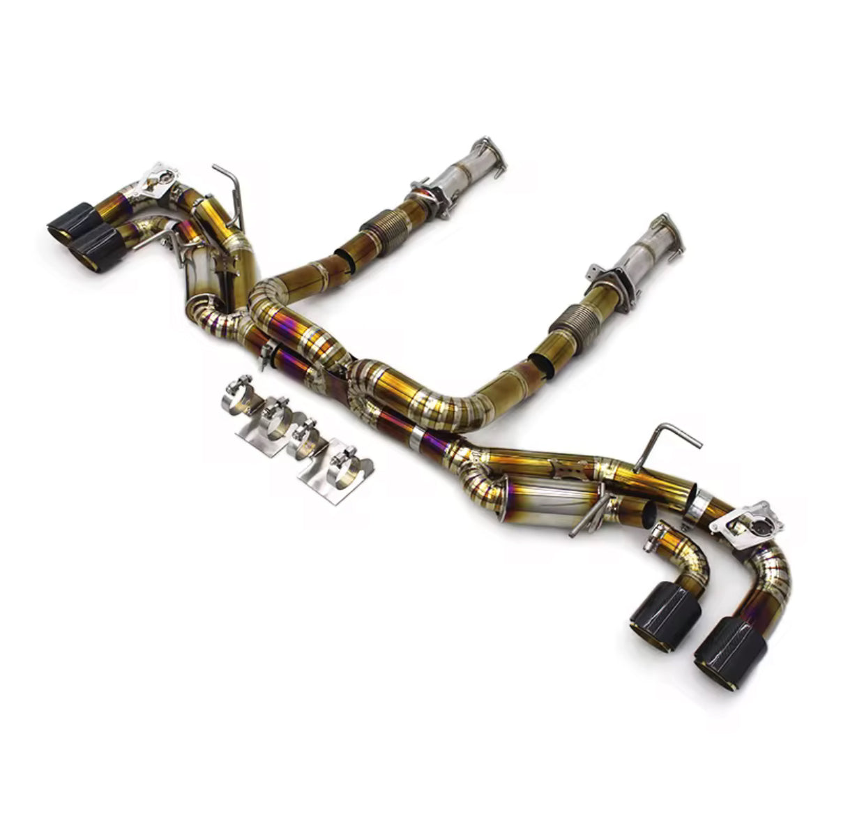 Titanium Valved Exhaust + Downpipes for Corvette Stingray Z51 (C8)